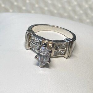 Sterling Silver 925 CZ Marquise Ring – 6.31g